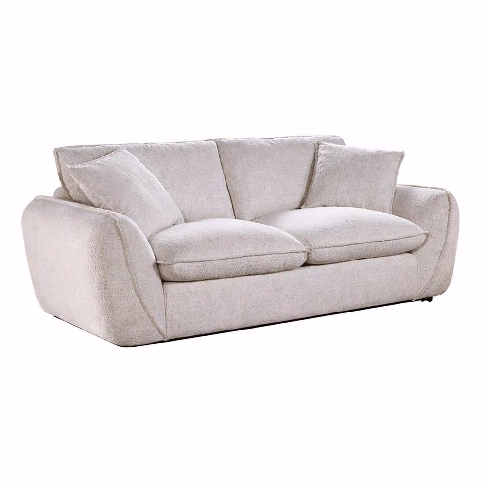 Furnishings For Less UK Berti Modern Beige Fabric Sofa Suite with 3 Seater and 2 Seater Sofas – 2