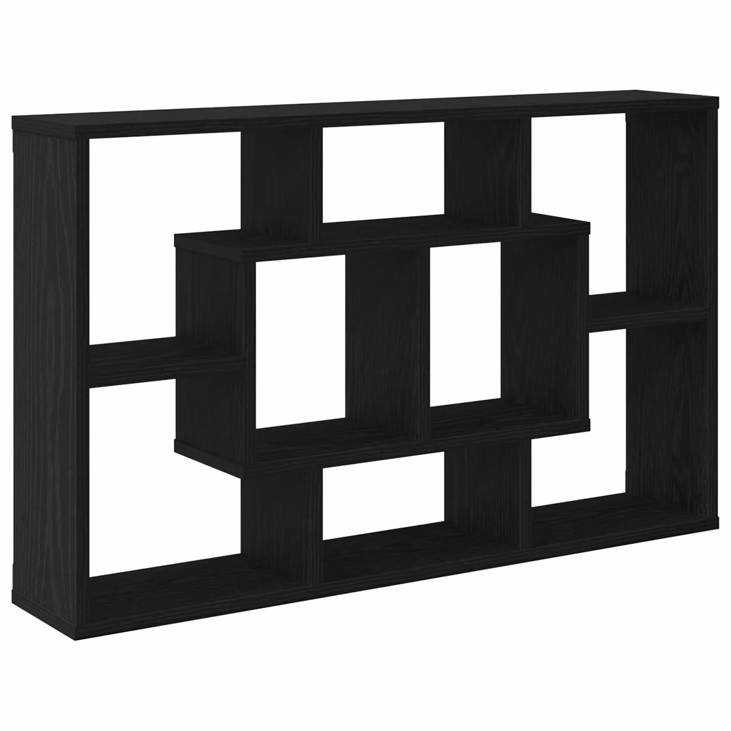 Berkfield Home Wall Mounted Shelf in Black Oak, W: 85 cm, D: 16 cm, H: 52.5 cm – 2