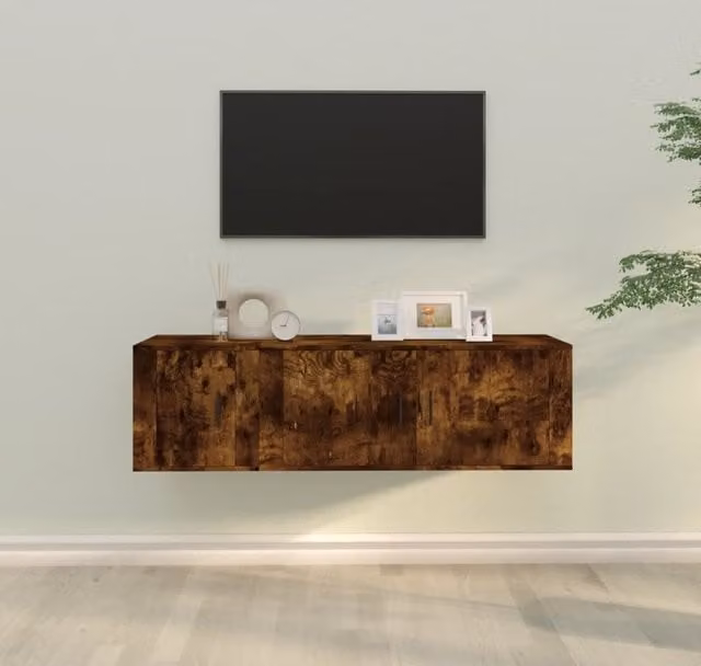 Berkfield Home 2 Piece Smoked Oak TV Cabinet Set in Brown