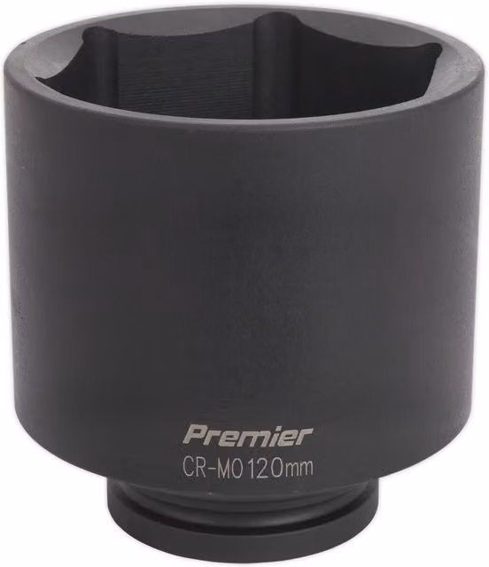 Loops 120mm Forged Deep Impact Socket, 1 Inch Sq Drive, Chrome Molybdenum, Black/Multicolour