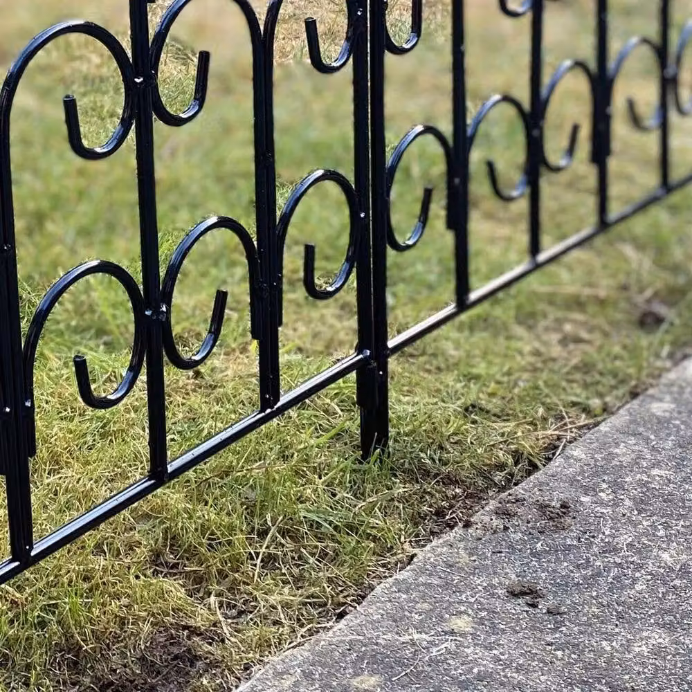 Havendro 10 x Metal Garden Lawn Edging and Flower Bed Border Fence in Black – 3