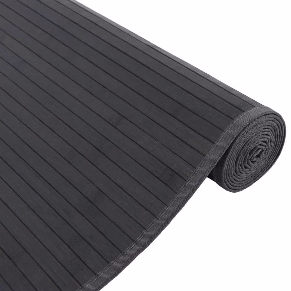 Berkfield Home Rectangular Bamboo Rug in Grey, W: 80 cm, L: 200 cm – 4