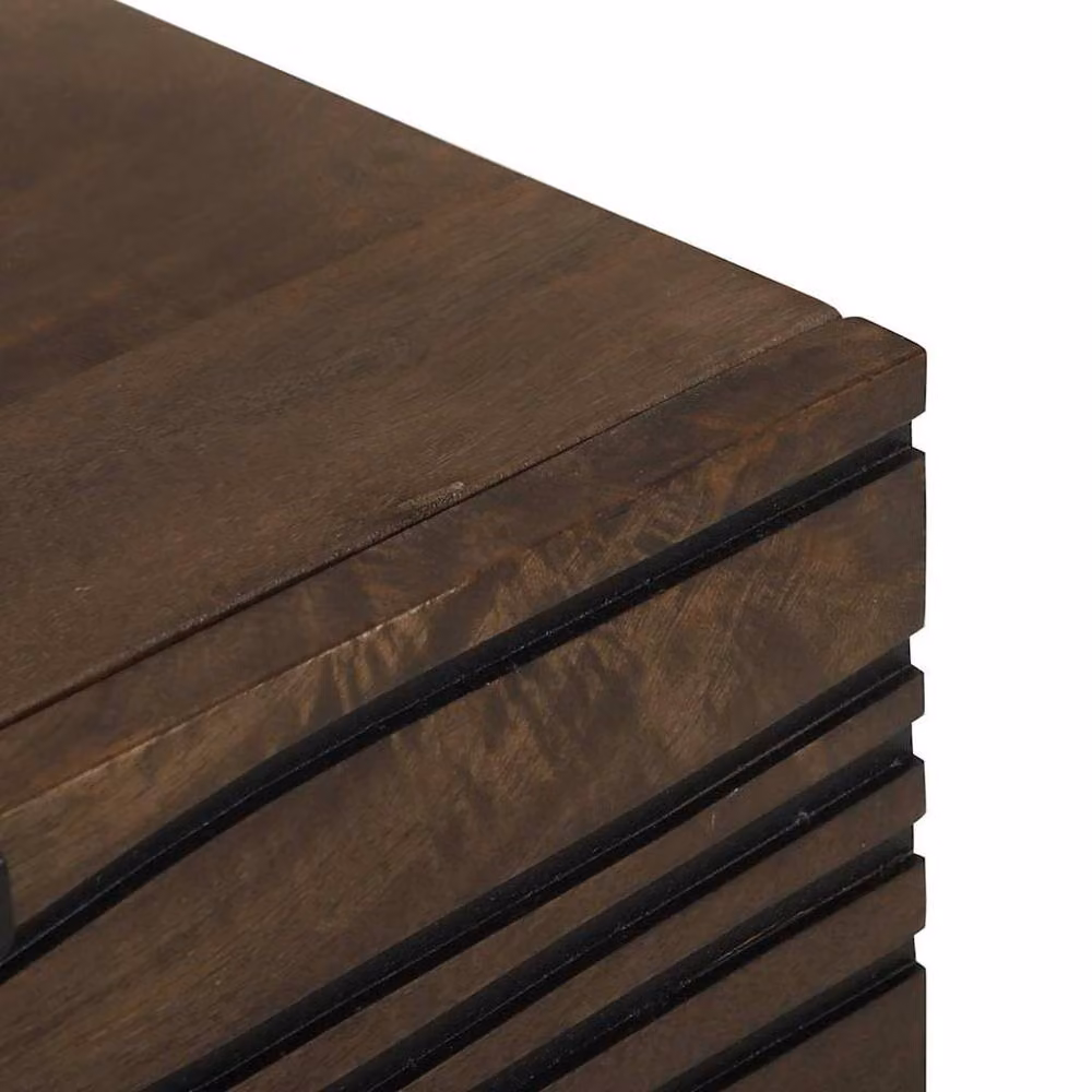 Berkfield Home Bedside Cabinet in Brown Solid Mango Wood, W/D/H: 50 x 33 x 60 cm – 4