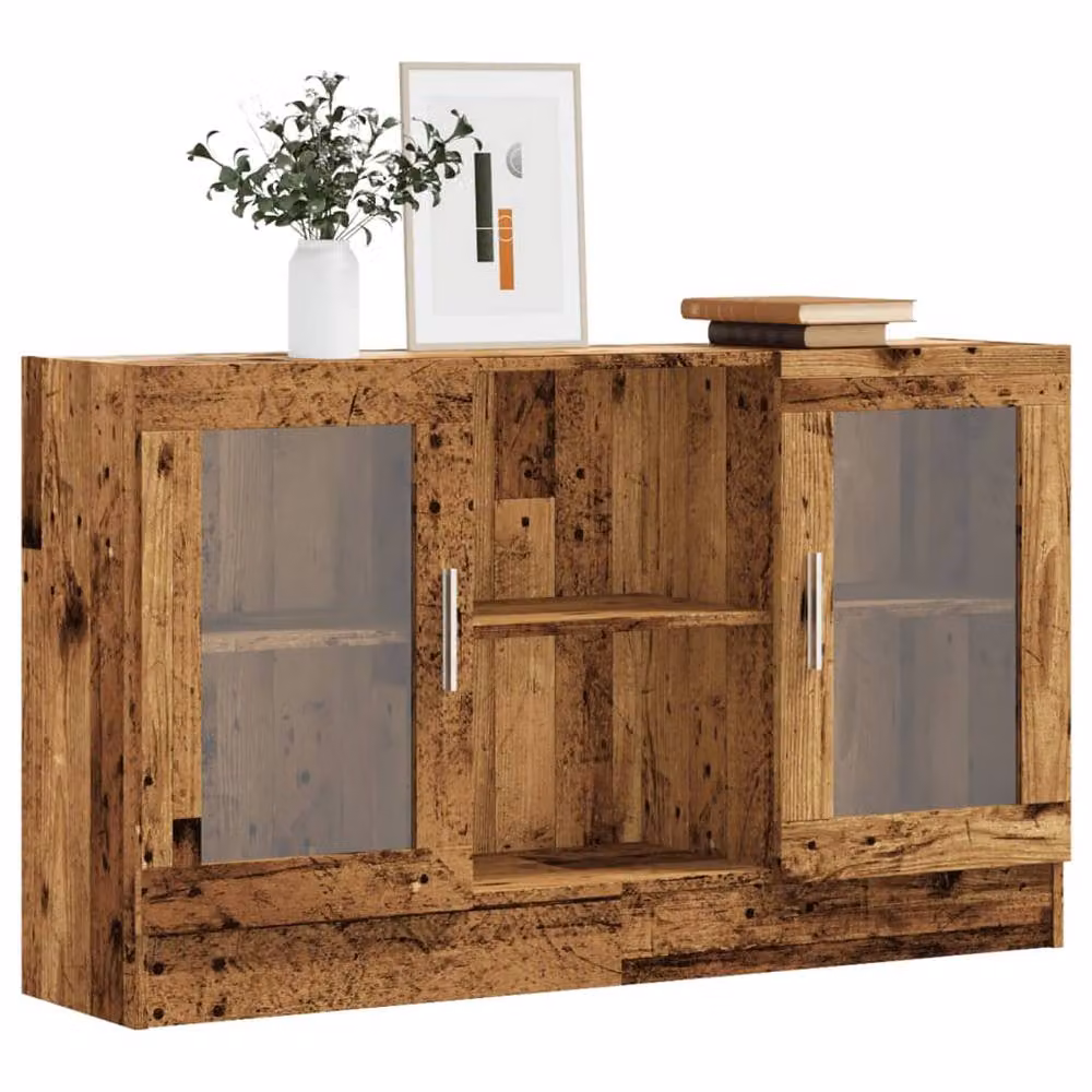 Berkfield Home Rustic Old Wood Sideboard in Brown, W/D/H: 120 x 30.5 x 70 cm – 2