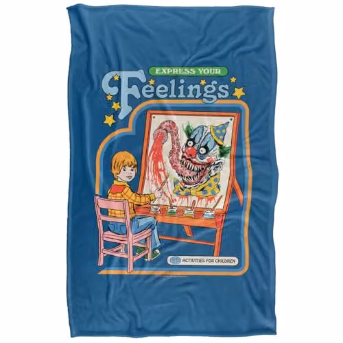 Steven Rhodes Express Your Feelings Multicolour Super Soft Fleece Throw Blanket W/D/H: 91 x 147 cm – 5