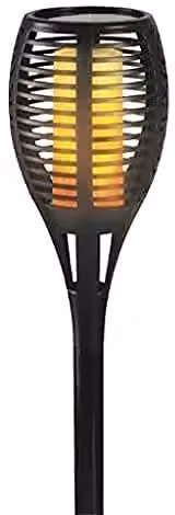 Marco Paul Pack of 2 Black Flickering Flame Solar Lights, Height: 50 cm – 2