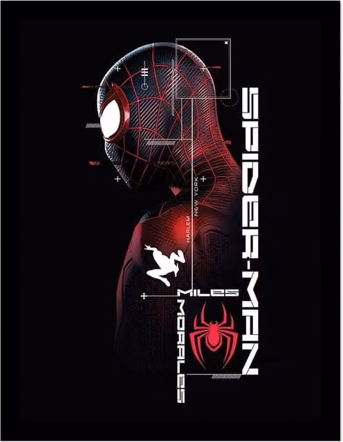Marvel New York Typography Paper Poster in Black and Multicolour – 1