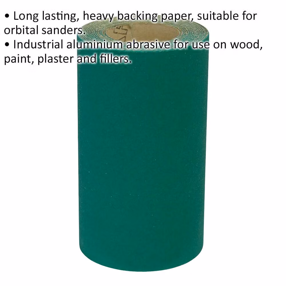 Loops Aluminium Abrasive Sanding Roll for Orbital Sanders, 240 Grit, W: 11.5 cm, L: 5 m – 2