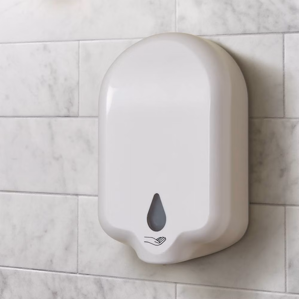 Bremmer Automatic Touchless Hand Sanitiser and Soap Dispenser, White, W/D/H: 23.6 x 14.0 x 10.6 cm – 3