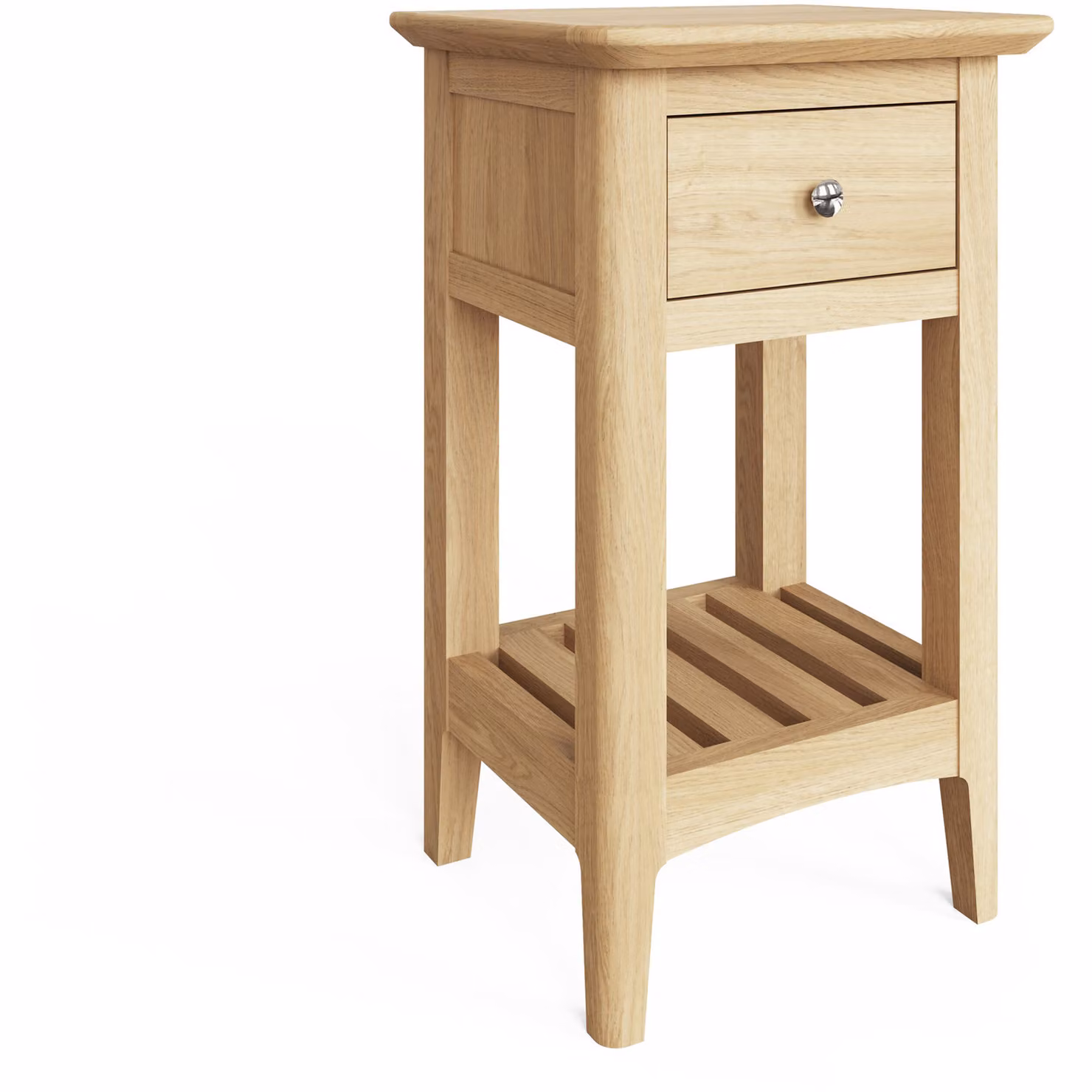 FWStyle Ready Assembled 1 Drawer Bedside Table Nightstand in Natural Ash – 2