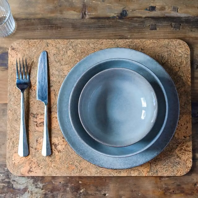 Cooks Professional Nordic Stoneware Set of 4 Dinner Plates in Grey
