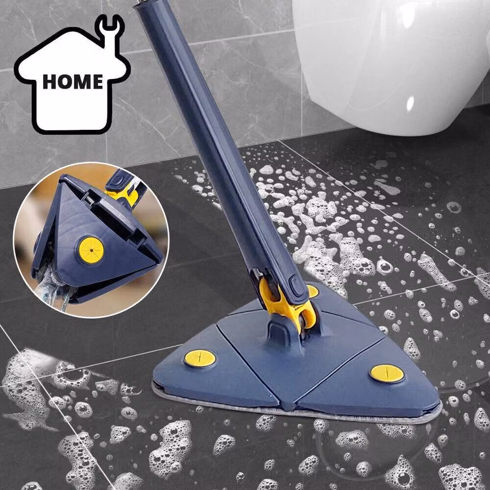 NESTLUNE Blue Microfibre Triangle Cleaning Mop with Wringer, W: 60 cm, H: 100 cm – 3