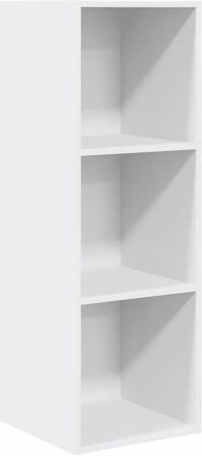 Berkfield Home Wall-mounted TV Cabinet in White, W/D/H: 37 x 37 x 107 cm
