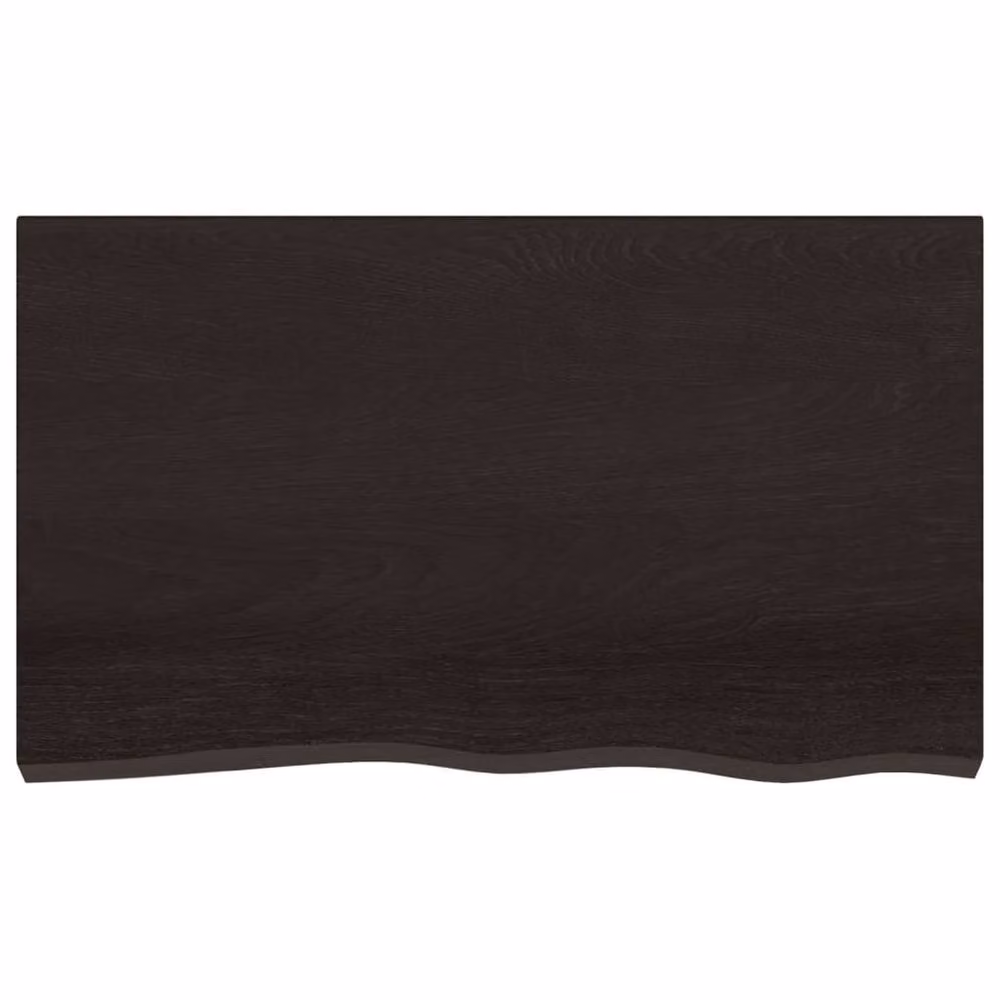 Berkfield Home Table Top Solid Oak Wood in Dark Brown and Dark Grey, W: 100 cm, D: 60 cm – 3