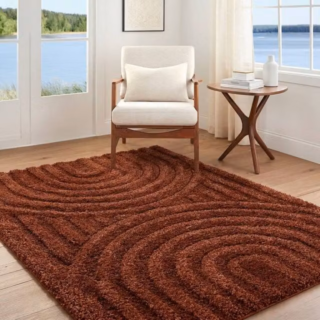 Livabliss Rodos Modern Soft Plush Pile Rug in Beige, Grey, Yellow and Green, W: 200 cm, D: 275 cm