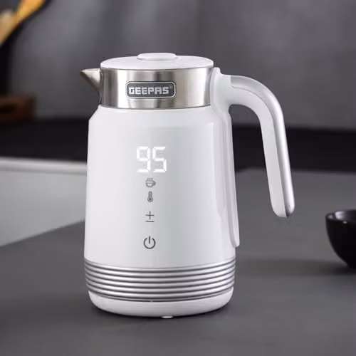 GEEPAS Digital Electric Kettle 1.7L with Auto Shut Off and Timer, White – 2