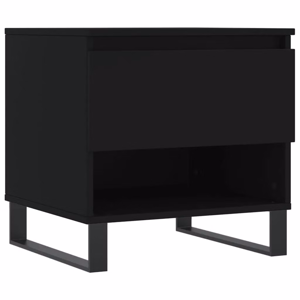 Berkfield Home Set of 2 Modern Black Nesting Coffee Tables in Engineered Wood, W/D/H: 50 x 46 x 50 cm – 4