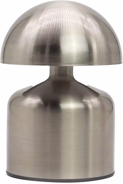 KDMD Dome Mushroom Silver Touch Lamp - Rechargeable USB-C LED Tabletop Light