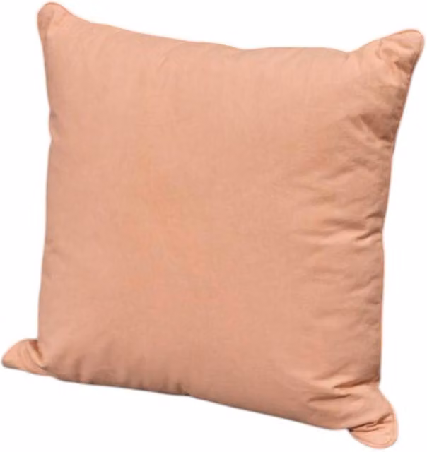 Four Candle Handmade Plain Square Cotton Cushion with Filling in Peach, W/D/H: 45 x 45 x 45 cm