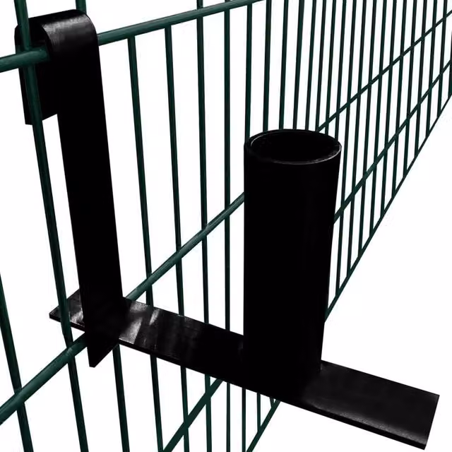 Berkfield Home Practical Dispenser for Privacy Fence Strips, 2 Pack, Black Steel
