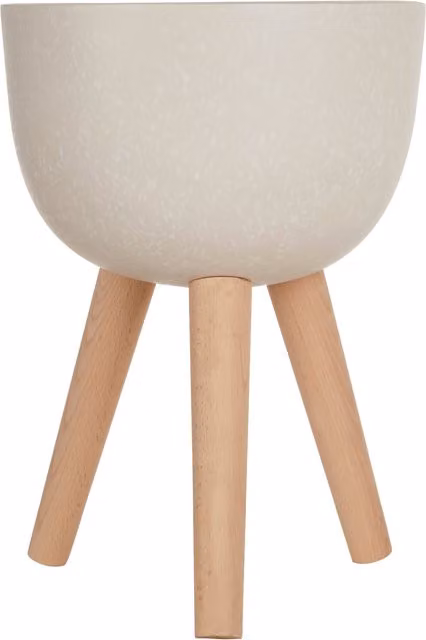 Orsina Darnell Small White Rounded Tabletop Planter – 1