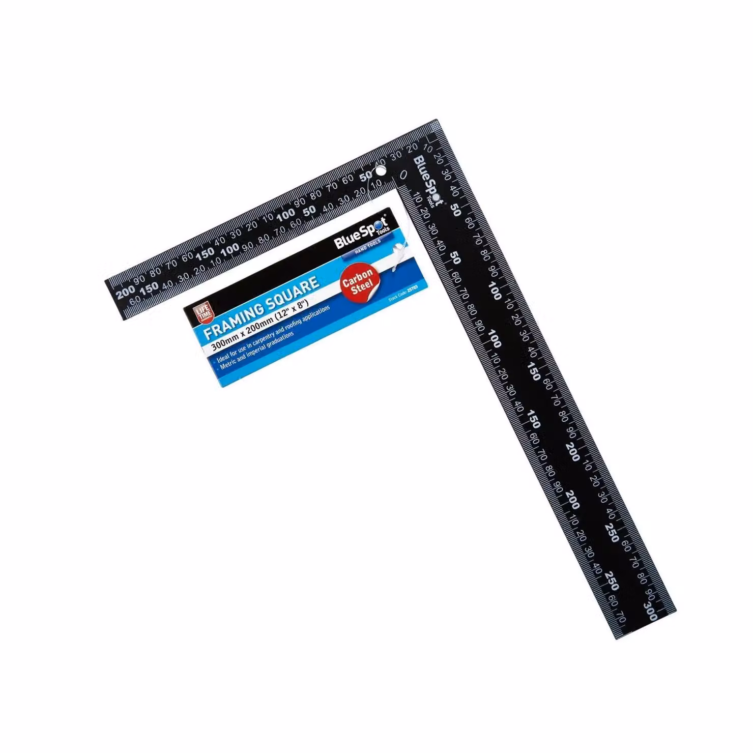 Bluespot Tools Steel Framing Square, Black and Multicolour, W: 30.0 cm, H: 20.0 cm – 2