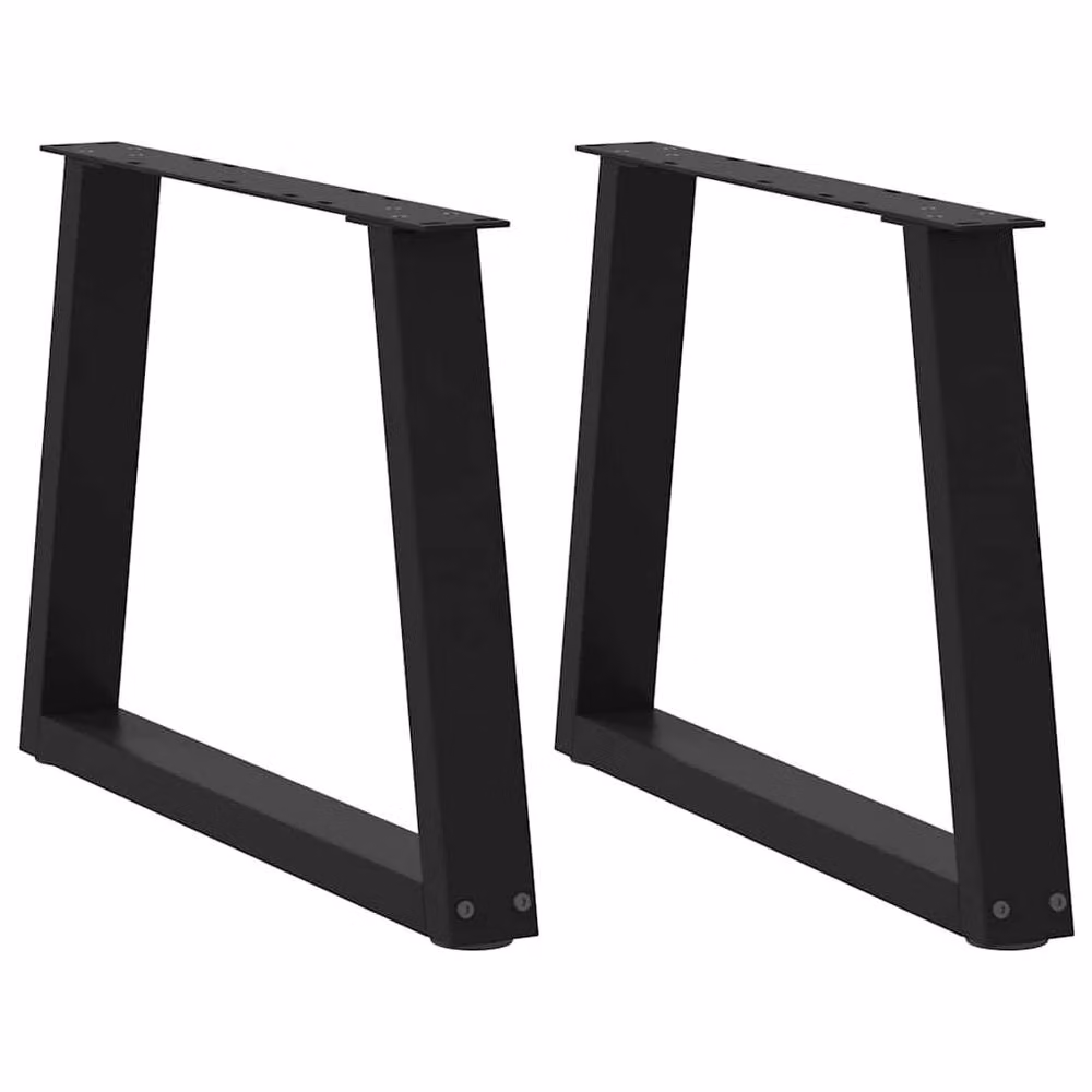 Berkfield Home V-Shape Dining Table Legs, 2 Pieces, Black Steel, H: 70 cm, W: 42-43.3 cm – 1