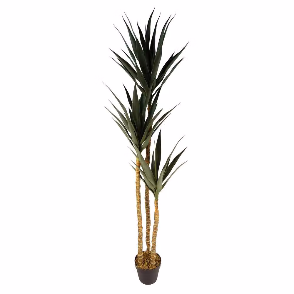 Leaf Design UK Green Artificial XL Triple Yukka Tree, Height: 170 cm, Width: 40 cm, Depth: 40 cm – 2