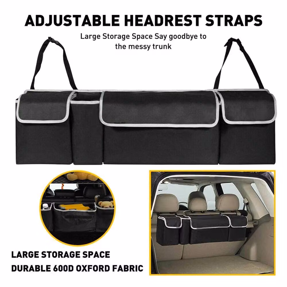 Nordara Black Collapsible Car Boot Organiser Storage Bag – 3