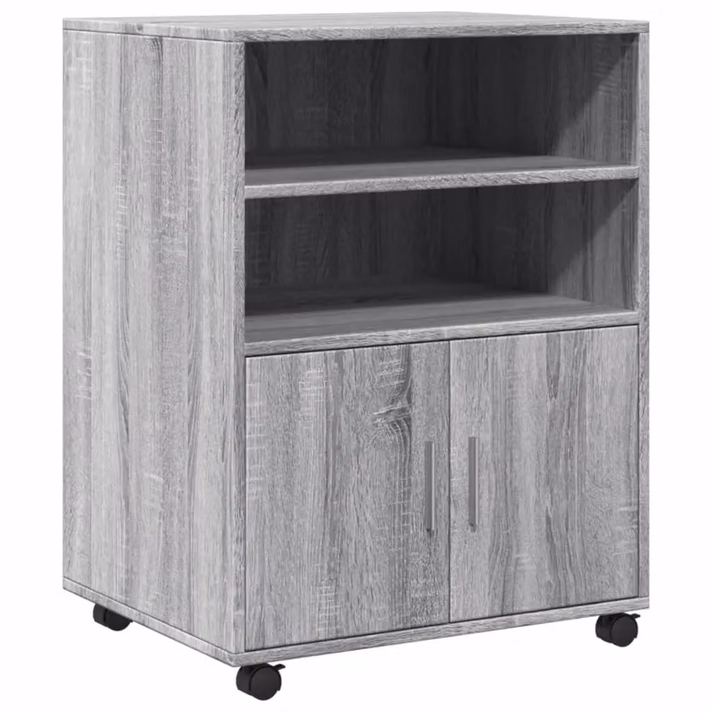 Berkfield Home Grey Sonoma Rolling Cabinet, W: 60 cm, D: 48 cm, H: 81 cm – 2