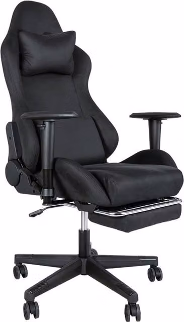 Levede Black Ergonomic Gaming Chair for Adults with Headrest, Swivel Function and Armrests