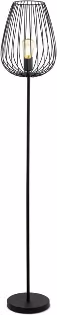 Loops Black Metal Standing Floor Lamp for Living Rooms