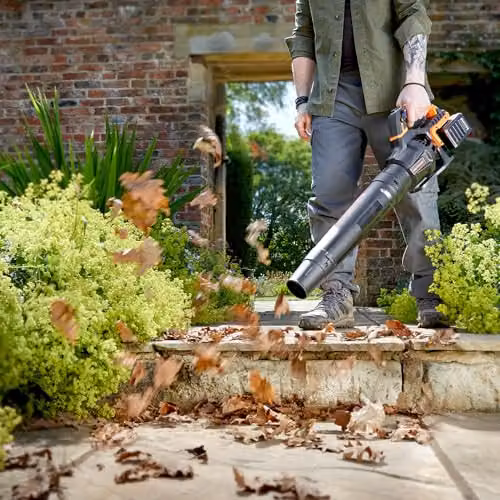 LawnMaster MX 24V Cordless Leaf Blower in Orange with Rechargeable Battery – 3