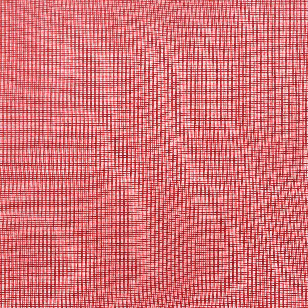 Berkfield Home Red Plain Voile Fabric Panel Curtains with Eyelets, 2 Pack – 4