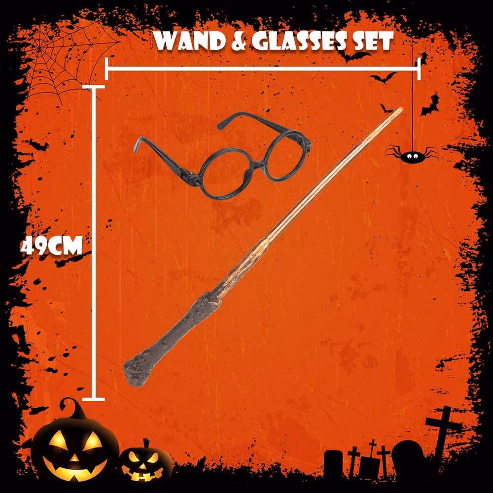 VFM e-Store Multicolour Halloween Wizard Wand and Spectacles Dress Up Set – 2