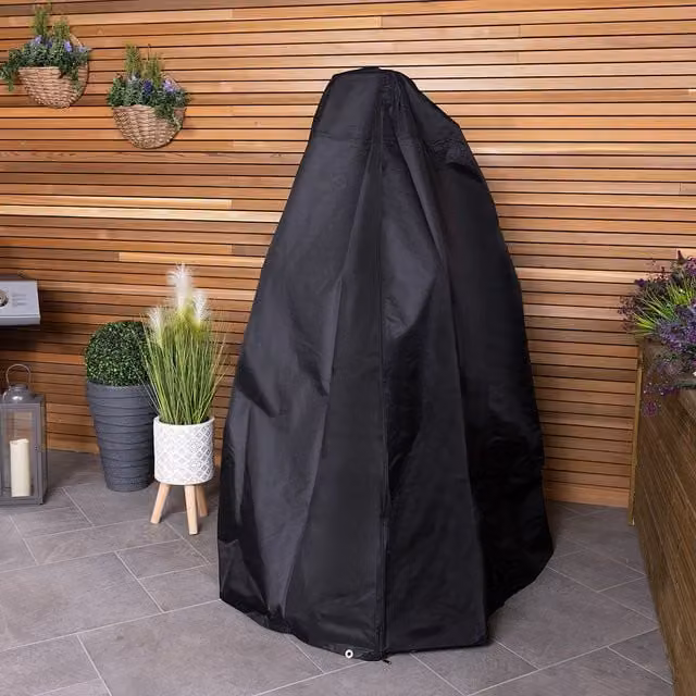Charles Bentley Waterproof Rattan Swing Seat Cover in Black, W/D/H: 205 x 180 x 180 cm – 1