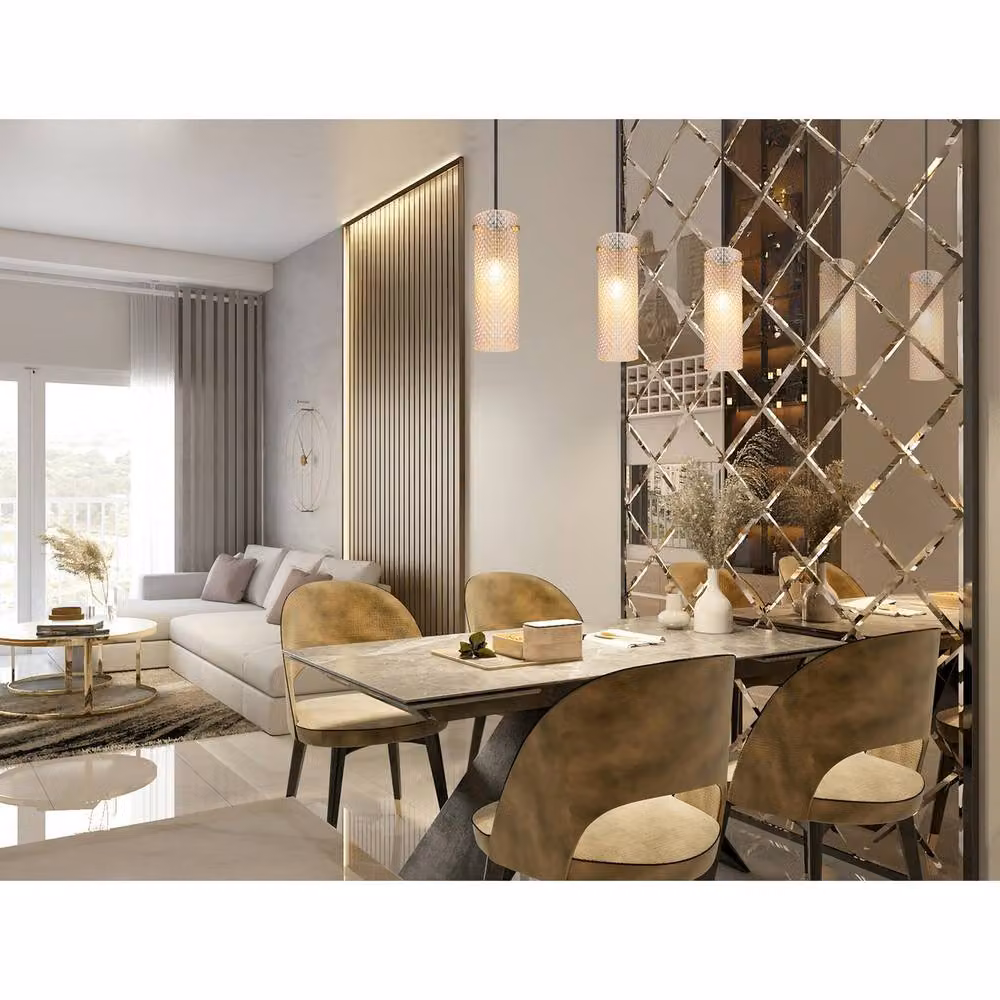 Netlighting Karolo Bar Pendant Ceiling Light with Gold and Amber Glass Shades, 3x E14 – 2