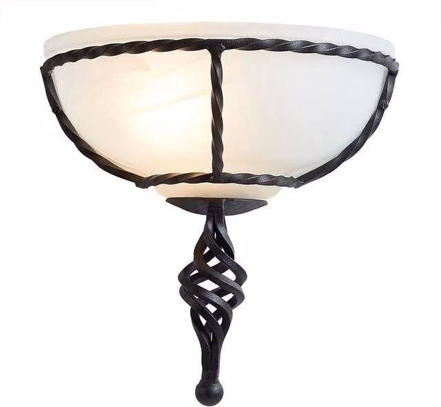 Netlighting Pembroke Black Metal Indoor Wall Uplighter with E27 Socket