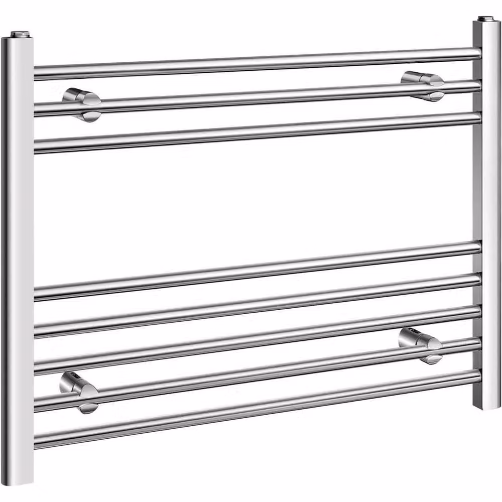 Havendro Chrome Steel Wall Mounted Heated Towel Radiator in Silver, W/D/H: 60 x 10 x 80 cm – 2