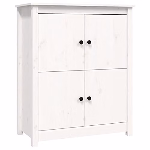 vidaXL White Solid Wood Pine Sideboard W/D/H: 83 x 41.5 x 100 cm