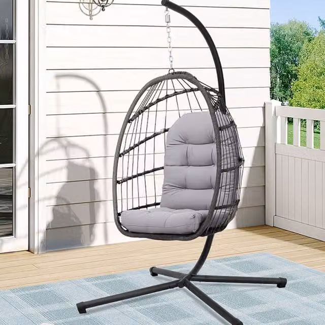 Lifeideas Outdoor Seat Cushion, Grey, W/D: 125 x 53 cm