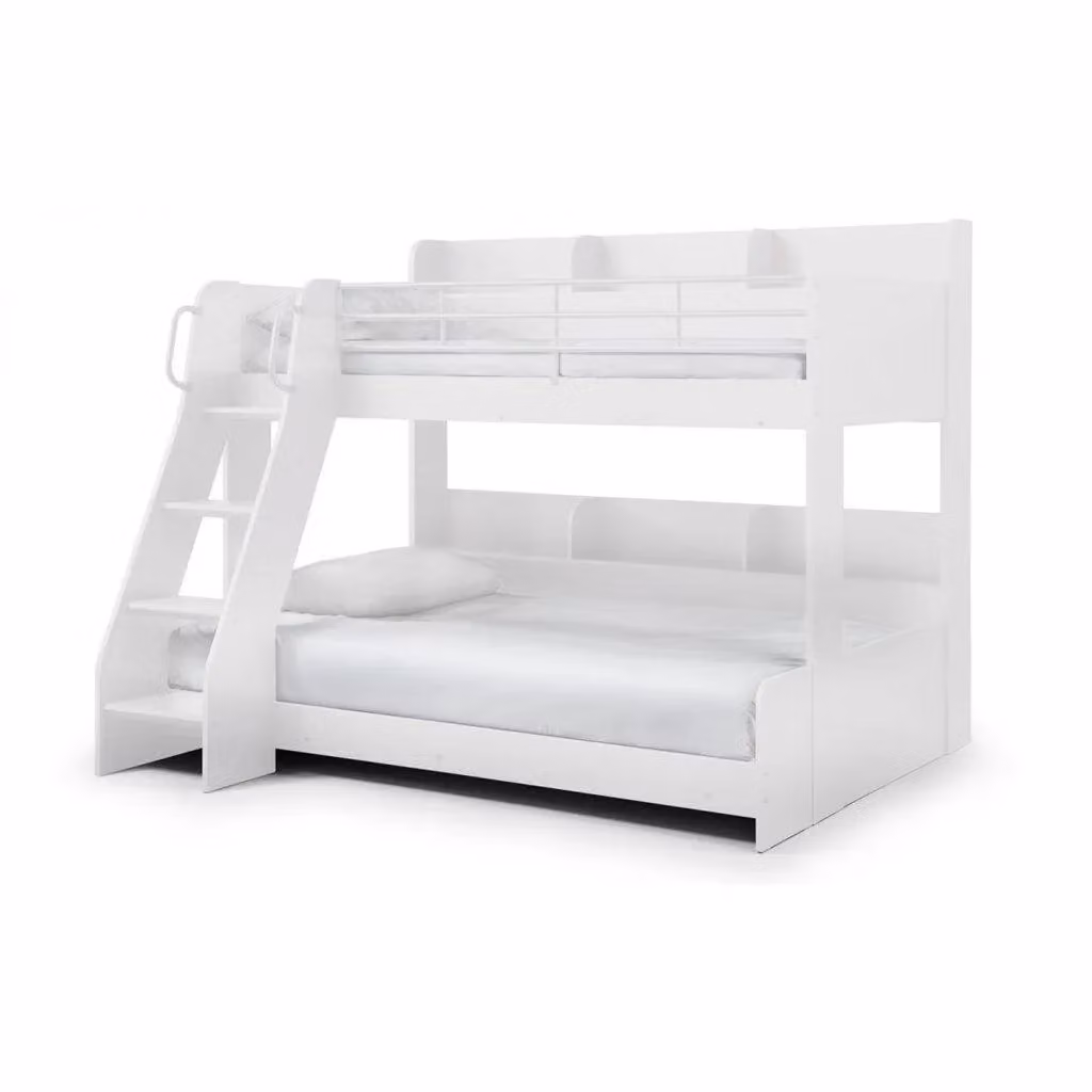 Ashfield Modern White Solid Pine Triple Sleeper Bunk Bed W/D/H: 159 x 90 x 107 cm – 2