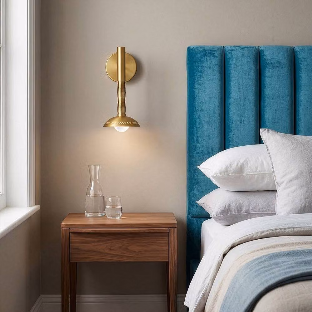 Netlighting Arden Integrated LED Wall Light in Brushed Gold with Warm White 3000K – 2