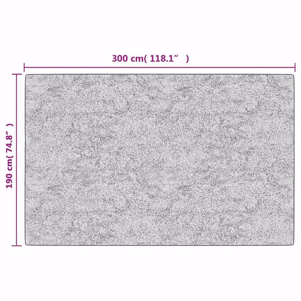 Berkfield Home Washable Stone Look Anti Slip Rug in Black, White and Grey, W: 190 cm, D: 300 cm