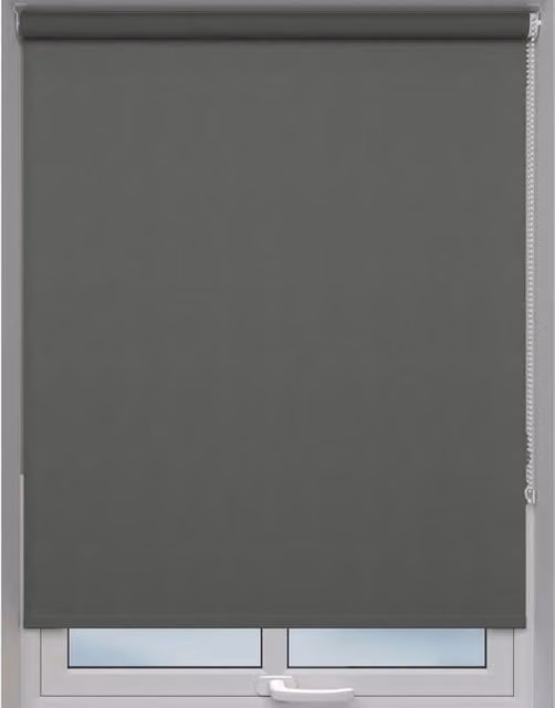 Terrys Harbour Made to Measure Opaque Grey Plain Textile Roller Blind