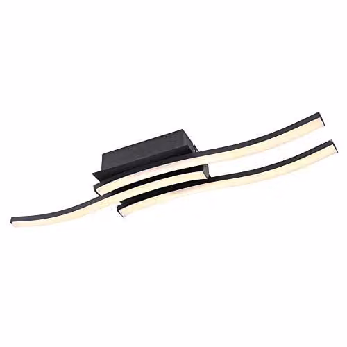 Netlighting Kasimir Semi Flush Ceiling Light in Matt Black with 3x 3000K Warm White LED Bulbs Included