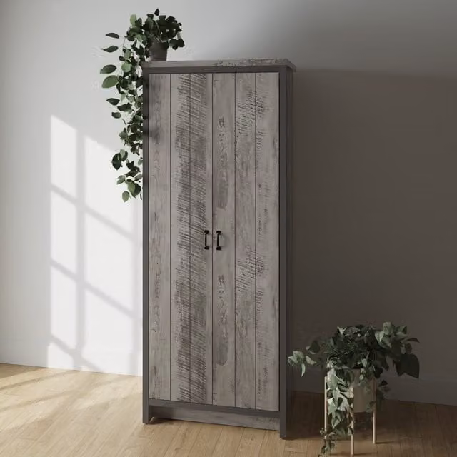 GFW Boston 2 Door Wardrobe in Grey