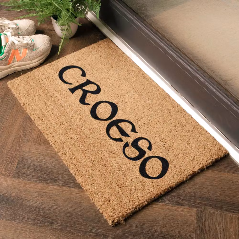 Artsy Mats Welsh Croeso Welcome Doormat in Black, W/D: 60 x 40 cm – 2