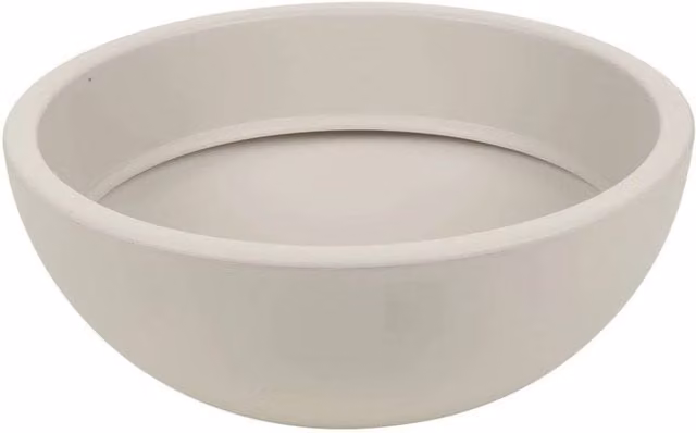 NESTLUNE Round Plastic Flower Pot Planter in Taupe/Beige, Diameter: 40 cm – 1