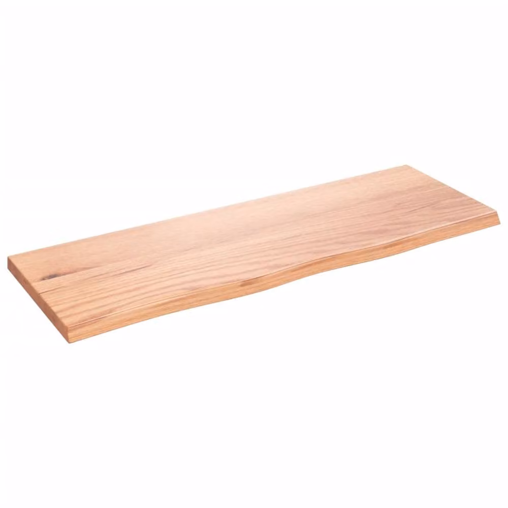 Berkfield Home Beautiful Wall Mounted Oak Shelf, Light Brown, W: 80 cm, D: 30 cm, H: 2 cm – 3